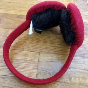 J.Crew Red Wool Earmuffs, One Size